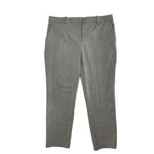 THEORY *NEW* Pale Gray Treeca 2 New Pure Flannel Wool Dress Pant Size 12 Womens